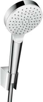 hansgrohe Crometta 1jet porter doucheset met slang 125cm wit chroom