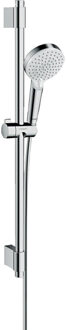 hansgrohe Crometta glijstangset m. handdouche ø10cm - m. 3 straalsoorten 72cm - m. doucheslang chroom 27353400