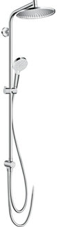 hansgrohe Crometta S 240 1jet showerpipe Reno EcoSmart: zonder kraan m. S 240 1jet hoofdd. en Vario handdouche chroom