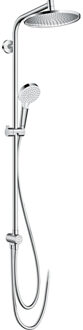 hansgrohe Crometta S 240 1jet showerpipe Reno EcoSmart: zonder kraan m. S 240 1jet hoofdd. en Vario handdouche chroom