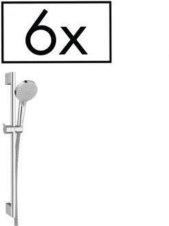 hansgrohe Doucheset HansGrohe Vernis Blend 2 Jet Glijstang 65 cm Project Pack Chroom (6 Stuks)