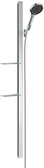 hansgrohe Doucheset Rainfinity HansGrohe PowderRain 130 3jet EcoSmart Met Glijstang 150 cm En Zeepschaal Chroom