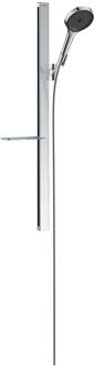 hansgrohe Doucheset Rainfinity HansGrohe PowderRain 130 3jet EcoSmart Met Glijstang 90 cm En Zeepschaal Chroom