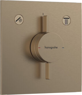 hansgrohe DuoTurn E kraan inbouw voor 2 functies, Brushed Bronze