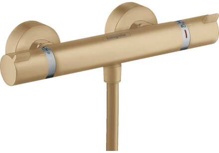 hansgrohe Ecostat Comfort douchekraan thermostatisch met koppelingen brushed bronze 13116140 Brons geborsteld