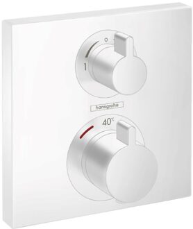 hansgrohe Ecostat Square afbouwdeel v. inbouw thermostaat m. stop- en omstelkraan mat wit 15714700 Wit mat