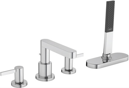 hansgrohe Finoris afdekset 4-gats badkraan met s-box chroom 76444000