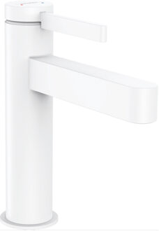 hansgrohe Finoris wastafelkraan 110 met waste mat wit 76020700 Wit mat