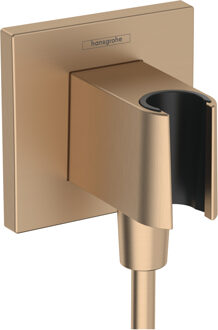 hansgrohe FixFit E muuraansluitbocht met handdouchehouder, Brushed Bronze