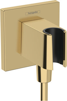 hansgrohe FixFit E muuraansluitbocht met handdouchehouder, Polished Gold-Optic Polished Gold Optic