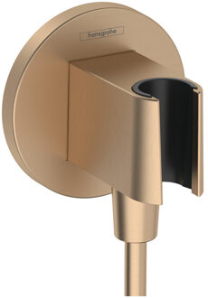 hansgrohe Fixfit handdouchehouder incl.aansluitbocht Brushed Bronze 26888140 Bronze brushed