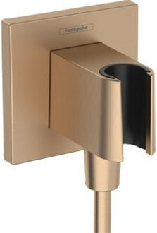 hansgrohe Fixfit handdouchehouder incl.aansluitbocht Brushed Bronze 26889140 Bronze brushed