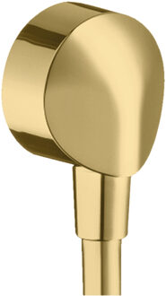 hansgrohe Fixfit muuraansl.bocht E zo/terugslagklep pol gold optic 27454990 Polished gold optic