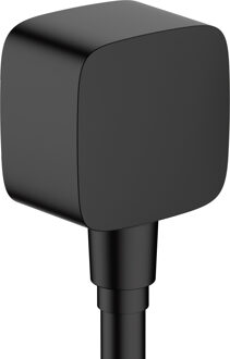 hansgrohe FixFit muuraansluitbocht met terugslagklep, mat zwart