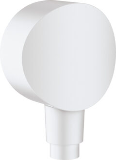 hansgrohe FixFit muuraansluitbocht S kunststof met terugslagklep, mat wit