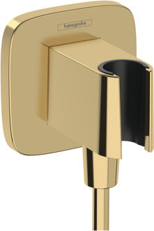 hansgrohe FixFit Q muuraansluitbocht met handdouchehouder, Polished Gold Optic