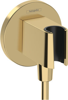 hansgrohe FixFit S muuraansluitbocht met handdouchehouder, Polished Gold Optic