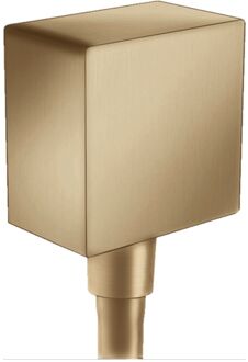 hansgrohe Fixfit Square muuraansluitbocht m. terugslagklep brushed bronze 26455140 Bronze brushed