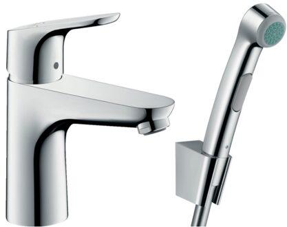 hansgrohe Focus 100 bidetkraan met waste en handdouche chroom 31927000