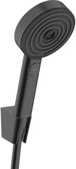 hansgrohe Handdouche set HansGrohe Pulsify S Porter Set 105 3 Jets Met Doucheslang 125 cm Mat Zwart