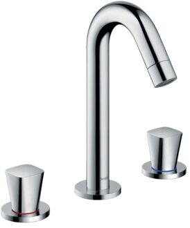 hansgrohe Logis 3-gats wastafelkraan met pop-up afvoer chroom