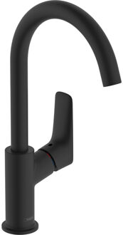 hansgrohe Logis ééngreeps wastafelmengkraan 210 draaibare uitloop zonder afvoer, mat zwart