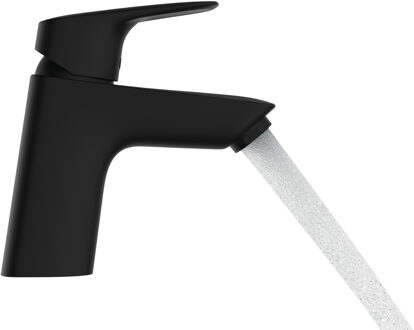 hansgrohe Logis ééngreeps wastafelmengkraan 70 CoolStart met PopUp trekwaste, mat zwart