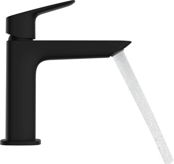 hansgrohe Logis Fine ééngreeps wastafelmengkraan 110 met PopUp trekwaste, mat zwart