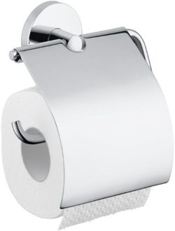 hansgrohe Logis toiletrolhouder met klep, chroom