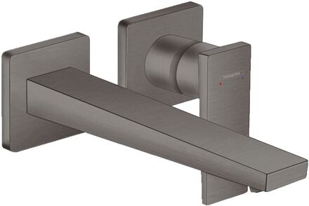 hansgrohe Metropol afbouwdeel wandkraan met voorsprong uitloop 22.5cm brushed black chroom 32526340 Brushed black chrome