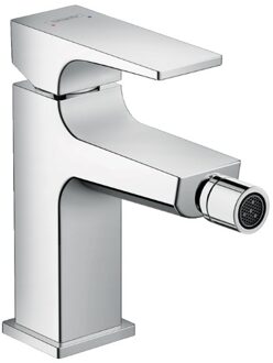 hansgrohe Metropol bidetkraan 100 met push open waste chroom 32520000 Wit / chroom