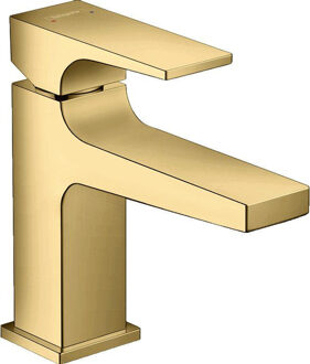 hansgrohe Metropol toiletkraan 100 met push open waste met voorsprong vaste uitloop 12.7cm polished gold 32500990 Goud glans