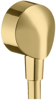 hansgrohe Muuraansluitbocht FixFit E HansGrohe Zonder Terugslagklep Gepolijst Goud