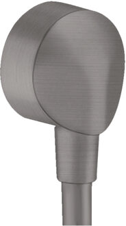 hansgrohe Muuraansluitbocht FixFit E Zonder Terugslagklep Geborsteld Zwart Chroom