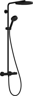 hansgrohe Pulsify S Puro Showerpipe 260 1jet met thermostaat en handdouche 3jet, mat zwart
