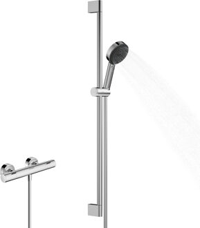 hansgrohe Pulsify Select S Douchesysteem 105 3jet Relaxation EcoSmart met Ecostat Fine en glijstang 90 cm, chroom