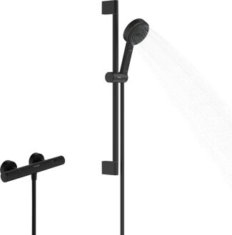 hansgrohe Pulsify Select S douchesysteem 105 3jet Relaxation EcoSmart met Element en glijstang 65 cm, mat zwart