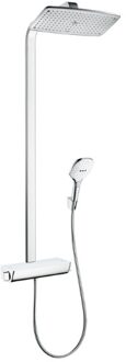 hansgrohe Raindance E opbouw regendouche waterbesparend met planchet chroom/wit