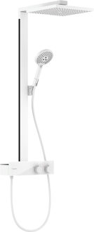 hansgrohe Raindance E Showerpipe 300 1jet met ShowerTablet 350, mat wit