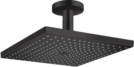 hansgrohe Raindance E Square hoofddouche E300 1jet m. plafondbevestiging 15.8cm 30x30cm mat zwart