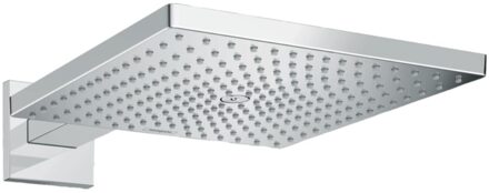 hansgrohe Raindance E Square hoofddouche E300 1jet met douchearm 39cm 30x30cm EcoSmart chroom