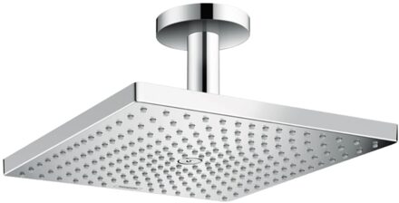 hansgrohe Raindance E Square hoofddouche E300 1jet met plafondbevestiging 10cm 30x30cm EcoSmart chroom