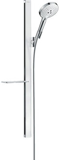 hansgrohe Raindance Select S doucheset met planchet chroom/wit