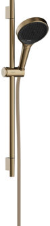 hansgrohe Rainfinity glijstangset met 130 3jet handdouche 65cm met push schuifstuk en doucheslang 160cm brushed bronze