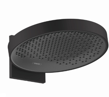 hansgrohe Rainfinity hoofddouche wand rond 36cm mat zwart 26230670 Zwart mat