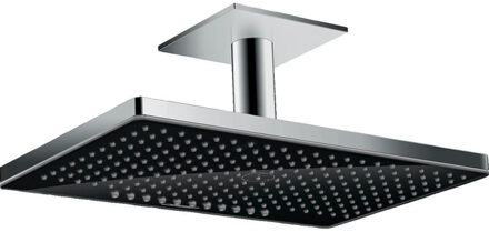 hansgrohe Rainmaker select 460 2jet hoofddouche plafonduitvoering zwart glas chroom 24004600