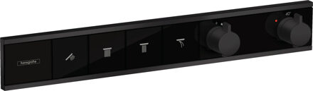 hansgrohe RainSelect afbouwdeel v. inbouw douchekraan thermostatisch v. 4 functies 59.8x90cm mat zwart 15382670 Zwart mat