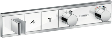 hansgrohe RainSelect thermostaat afbouwdeel voor 2 functies, wit/chroom Chroom/Wit