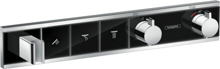 hansgrohe RainSelect thermostaat afbouwdeel voor 3 functies, zwart/chroom Chroom/Zwart