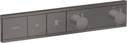 hansgrohe RainSelect thermostaat inbouw voor 2 functies, Brushed Black Chrome